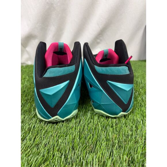 Size 13 - OG box RARE VNDS Nike LeBron XI South Beach 2014  616175-330 - Picture 6 of 10